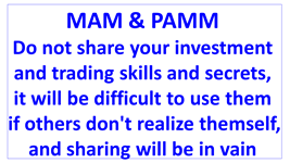 not share your investment and trading skills and secrets in vain en